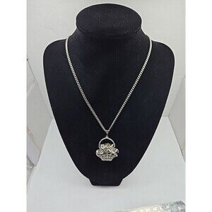 Xanadu Flower Basket Silver Tone Pendant Necklace Watch Quartz New Battery Rare